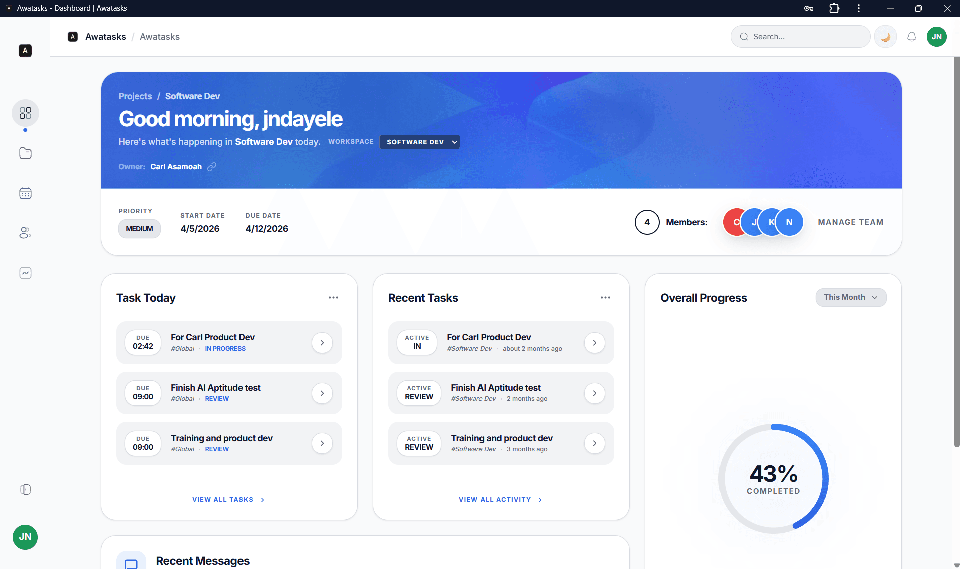 Awatasks: Real-Time Task Collaboration for Small Teams screenshot 1
