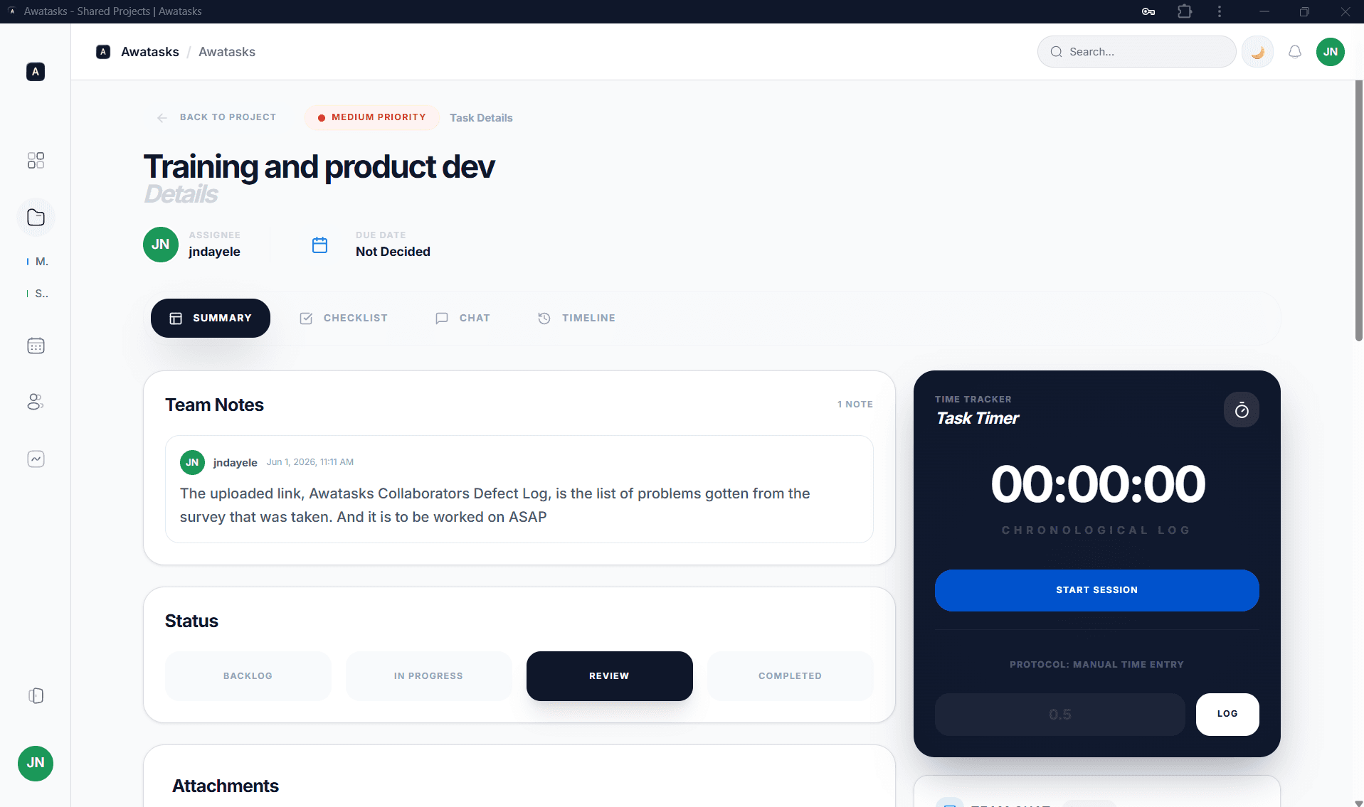 Awatasks: Real-Time Task Collaboration for Small Teams screenshot 2